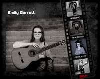 Emily Garrett Senior 2024 Collage 1 BW 11x14